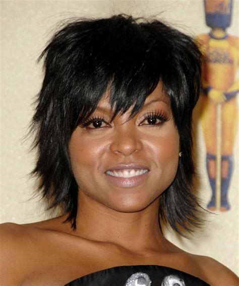 Taraji.P. Henson Short Straight Black Hairstyle