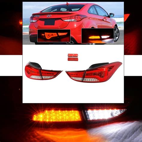 Rear Tail Lights For 2011-2013 Hyundai Elantra 4 Dr Sedan LED Brake Lamps - Walmart.com ...