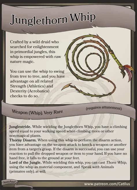 [OC-Art] Junglethorn Whip – Roleplaying Item – by Catilus ...