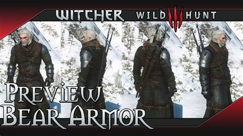 The Witcher 3 Bear Armor Preview - YouTube