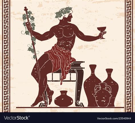 Ancient greek god dionysus vector image on VectorStock | Greek ...