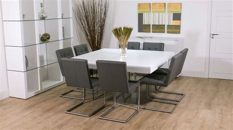 Modern Square Glass Dining Table For 8 : It is perfect for dining room ...