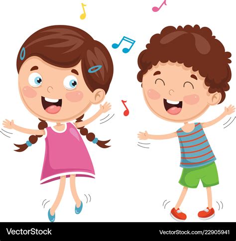 Kids dancing Royalty Free Vector Image - VectorStock