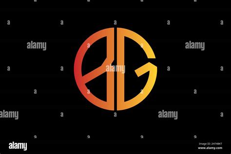 Alphabet BG or GB illustration monogram vector logo template in round shape Stock Vector Image ...