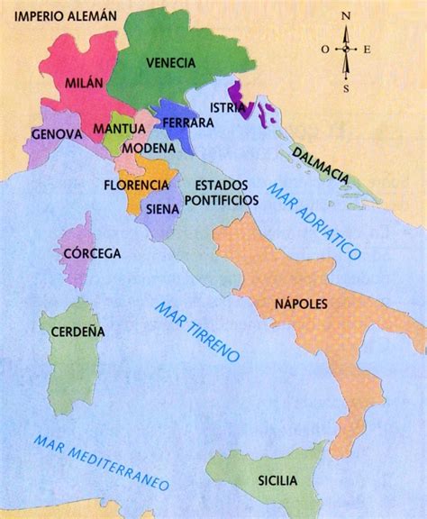 Mapa de Italia durante el Renacimiento | Social Hizo