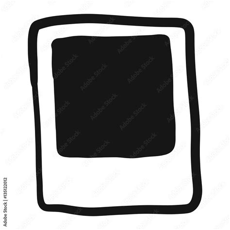 abstract hand draw doodle sketch polaroid frame on white background, vector, illustration ...