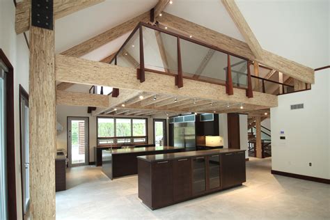 Exposed Engineered Wood Completes Modern Barn House Interior | PRODUCTS