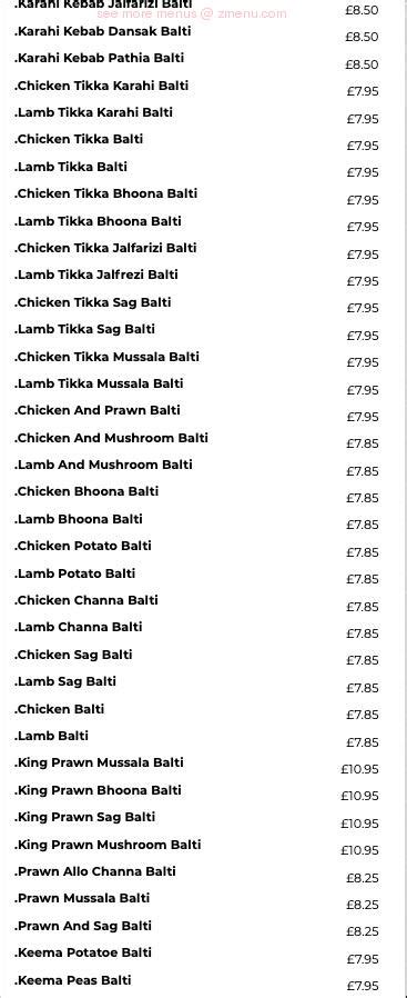 Online Menu of Balti House Restaurant, Ilminster, United Kingdom, TA19 ...