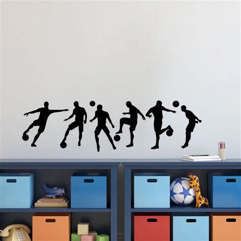 Soccer Sportsman Diy Vinyl Wall Sticker Boys Bedroom Room Football Wall Art Decal-in Wall ...