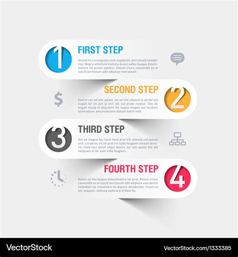 Business steps infographics template Royalty Free Vector