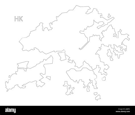 Hong Kong Map Outline