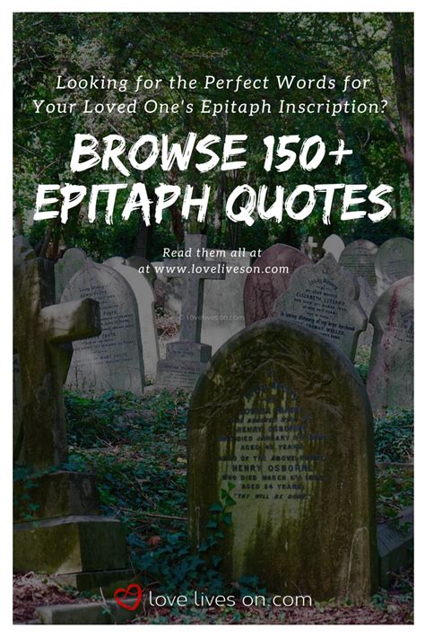 150+ Best Epitaph Examples | Love Lives On