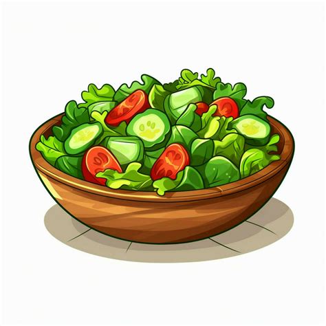 Salad 2d cartoon vector illustration on white background h 30692142 Stock Photo at Vecteezy