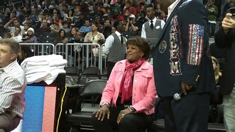 Pat Battle is recognized at Barclays Center for her role with Breast ...