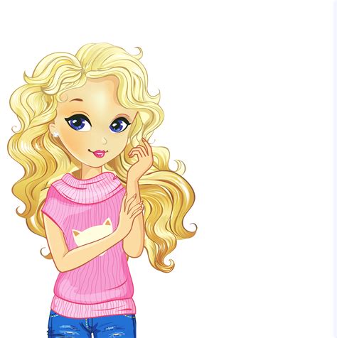 Clipart girl blonde hair, Clipart girl blonde hair Transparent FREE for download on ...