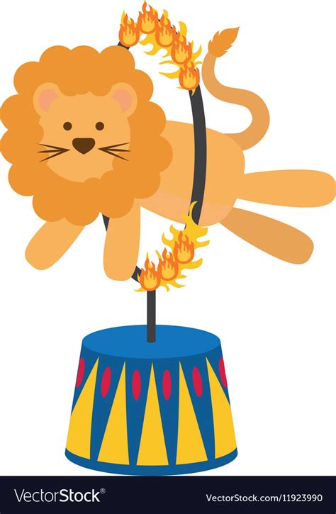 Circus lion cartoon Royalty Free Vector Image - VectorStock