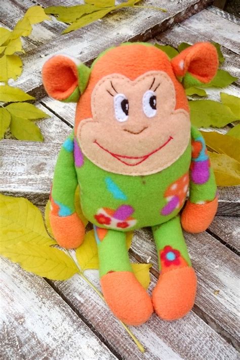 Cute Green Fleece Plush Monkey Stuffed Animal Baby Monkey Toy | Etsy