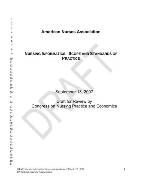 Scope and Standards - American Nurses Association