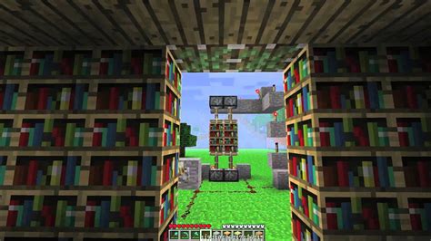 Minecraft: How To Build A Hidden Door In A Bookshelf - YouTube