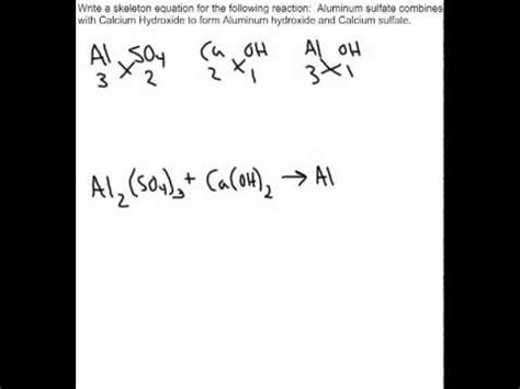 Writing a Skeleton Equation - YouTube