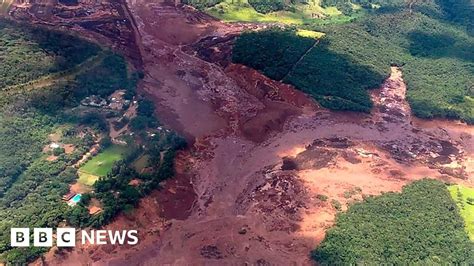 Brazil dam collapse: Aftermath caught on camera - BBC News