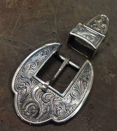 Three PC buckle set sterling silver | Western belt buckles, Belt buckle mens, Cowboy buckle