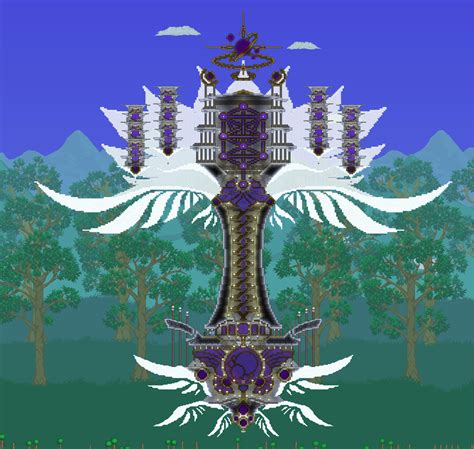 Sky Castle | Terrarium, Terraria house design, Terrarium base