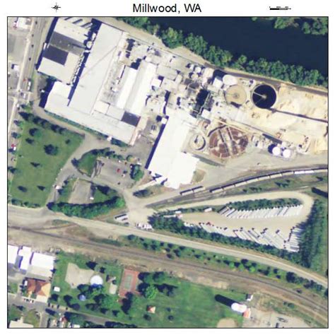 Aerial Photography Map of Millwood, WA Washington