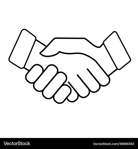 Business handshake icon on white background Vector Image