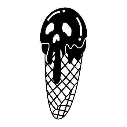 Ice Cream In The Shape Of A Skull Vintage 8090 Rock And Roll Badges Pins Stickers Rock Star Icon ...