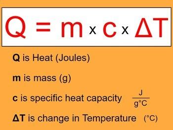 Notes: Calculating Heat (Q=mcT) by The Virtual Science Lab | TPT