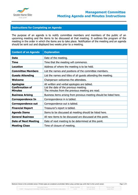 Management Committee Meeting Minutes | Templates at allbusinesstemplates.com