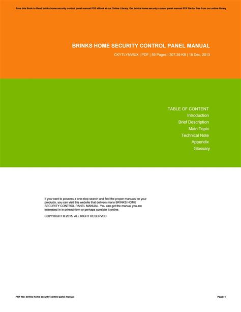 Brinks home security control panel manual by sroff14 - Issuu