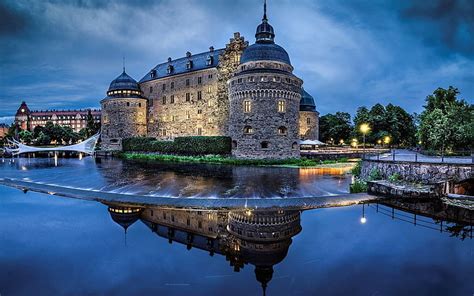 HD wallpaper: reflection, river, castle, building, home, Germany ...