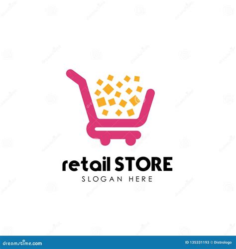 Retail Store Logo Design Template. Shopping Cart Logo Icon Design Stock Vector - Illustration of ...