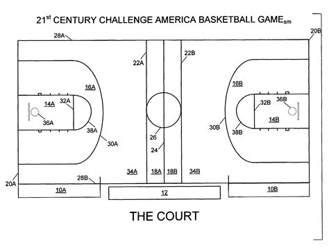 Basketball Court Layout Printable - Printable Word Searches