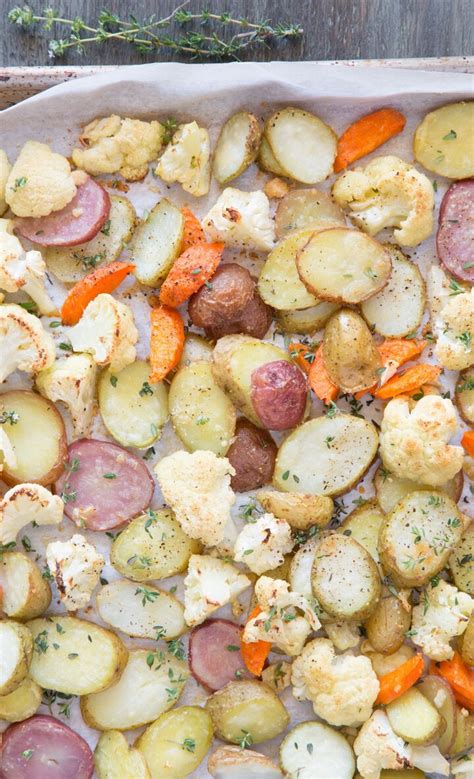 Easy Roasted Parmesan Herbed Idaho® Potatoes and Cauliflower | Idaho Potato Commission