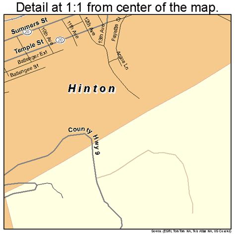 Hinton West Virginia Street Map 5437636