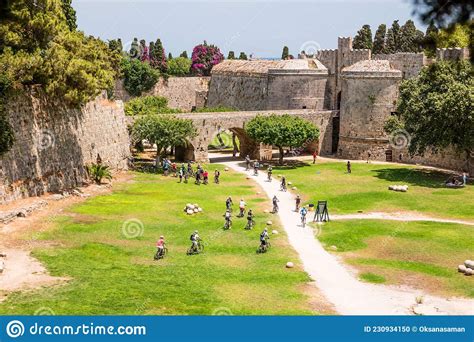 Medieval Castle in Old Town of Rhodes, Greece Editorial Image - Image ...