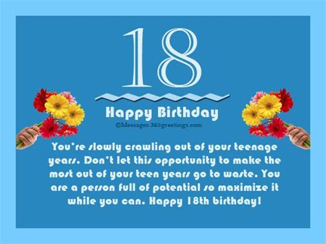 18th Birthday Wishes, Messages and Greetings - 365greetings.com | Happy ...