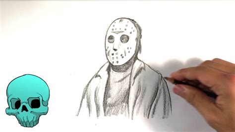 Drawing Jason Voorheese - Friday the 13th movies - Halloween Drawings ...