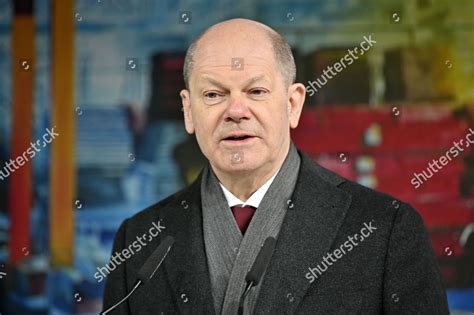 Federal Chancellor Olaf Scholz During Chancellors Editorial Stock Photo ...