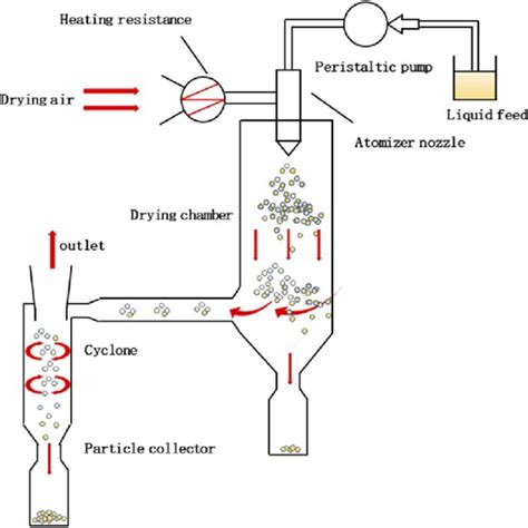 Schematic diagram of the spray drying device. | Download Scientific Diagram