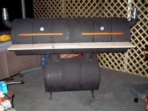 55 Gallon Drum - Triple Giant Smoker | Oil drum bbq, 55 gallon drum, Bbq pit smoker