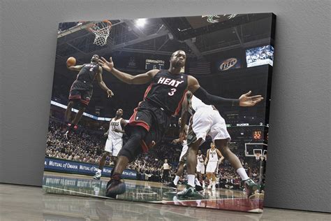 Dwyane Wade and Lebron James Dunk Poster Miami Heat Wall Art | Etsy