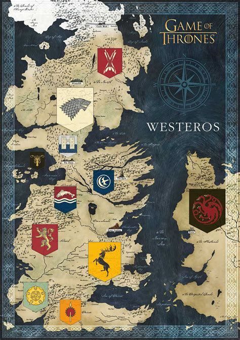 Game of Thrones - Map of Westeros, 500 Pieces, Buffalo Games | Puzzle ...