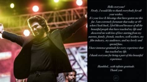 Allu Arjun thanks his fans for birthday wishes, pens emotional note