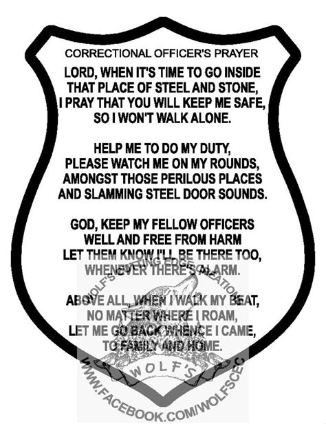 Correctional Officer's Prayer Svg Dxf Png Vector Laser - Etsy