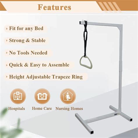 Buy Trapeze Bar for Bed Trapeze Stand Bed Lift for Elderly Assist Aid ...