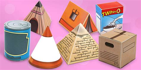 3D Shapes Objects at Home - 3D Cut Out Pictures